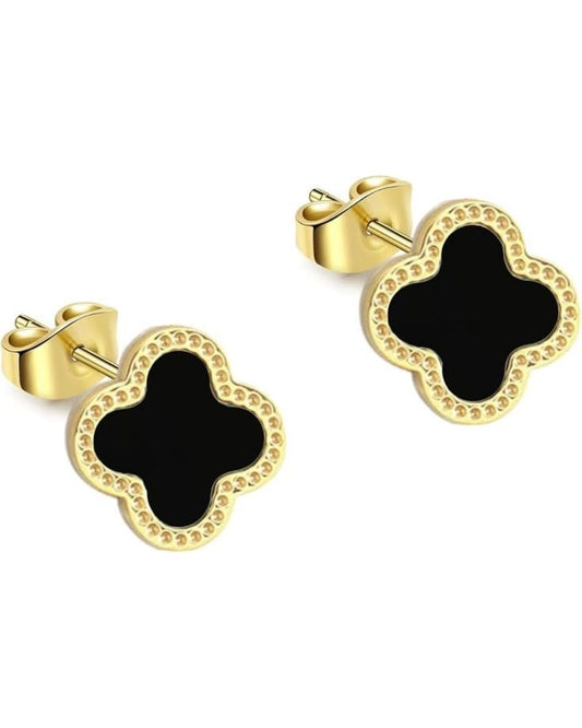 Clover studs (Black)